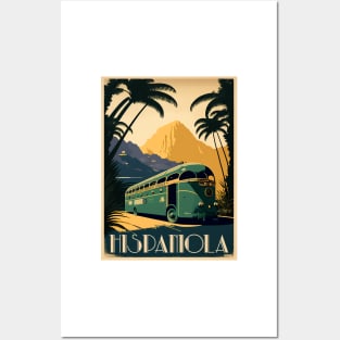 Hispaniola Dominican Republic Vintage Travel Art Poster Posters and Art